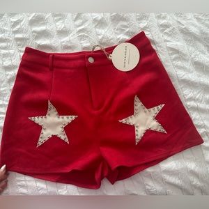 Red Star Shorts